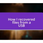 How I recovered files from a USB