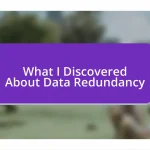 What I Discovered About Data Redundancy